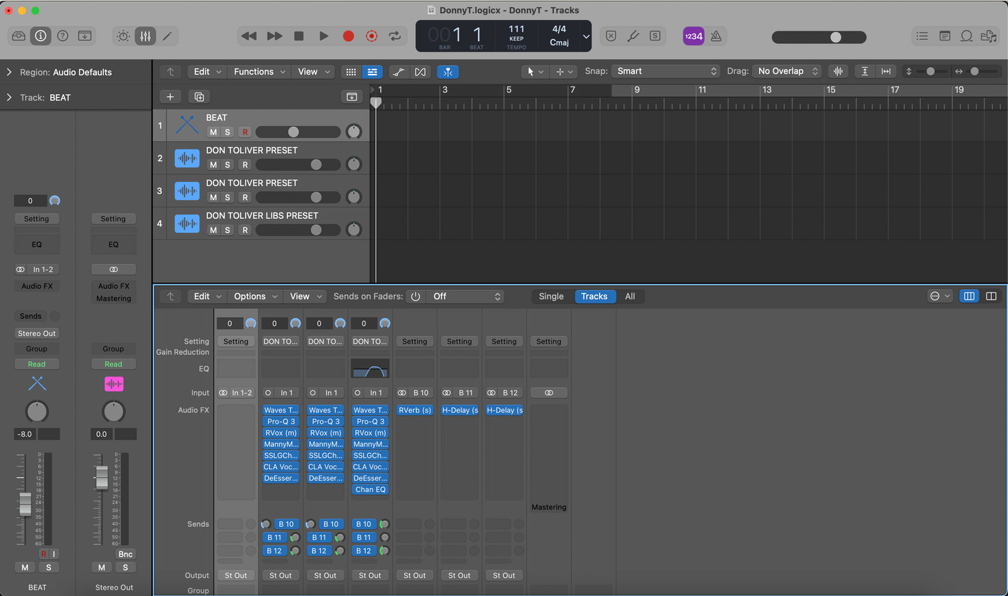 Don Toliver Recording Template ( Logic Pro X )